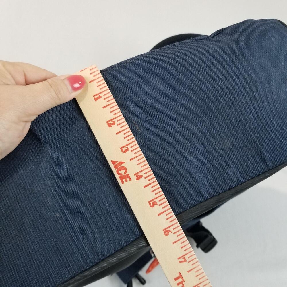 Duchamp London Backpack Navy Blue Black Two Tone Daypack Rucksack Zip Pockets - Picture 9 of 9